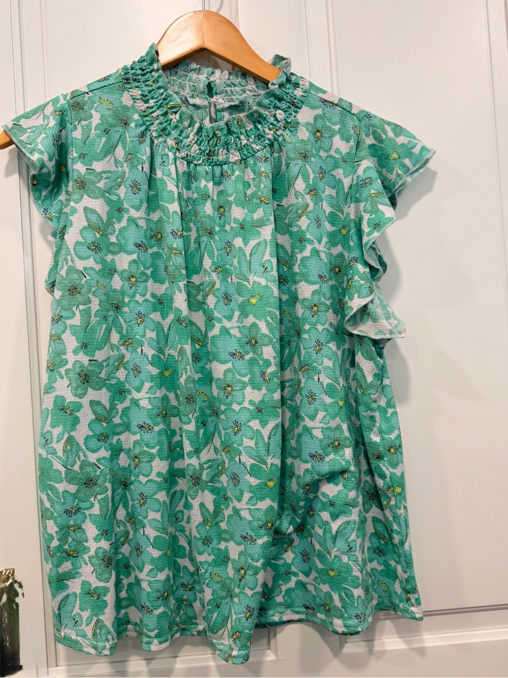 MELLODAY Green Floral Ruffle Dress